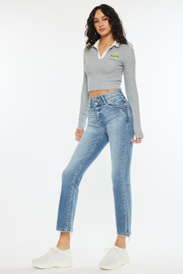 Belle High Rise Crop Bootcut Jeans Sale - Image 5