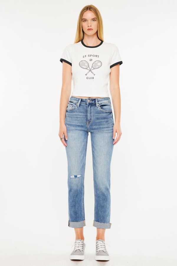 Kaly High Rise Slim Straight Leg Jeans Cheap - Image 3