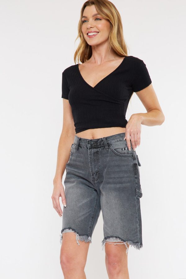 Clayton High Rise 90 s Bermuda Shorts Online Sale - Image 4