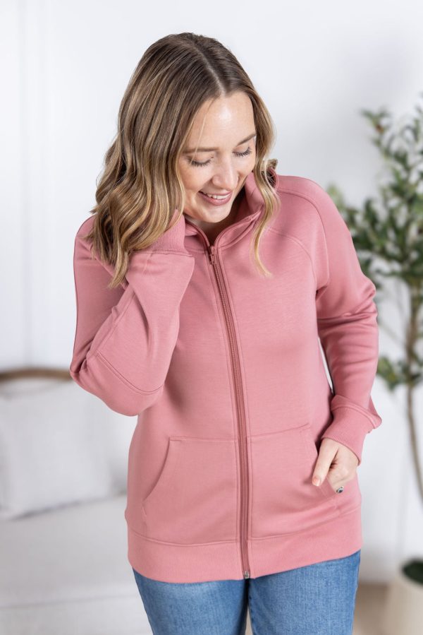 IN PRODUCTION Scuba FullZip Hoodie - Rose For Cheap - Image 3
