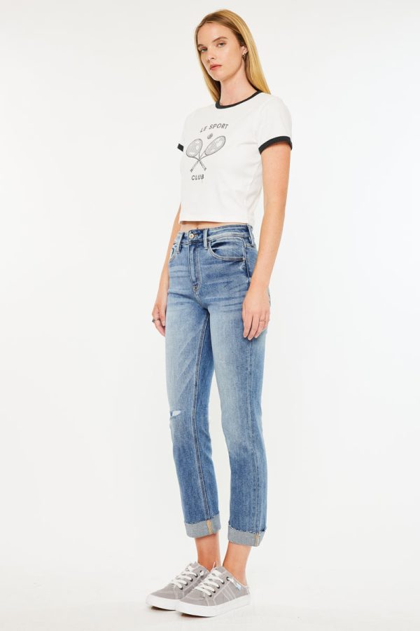 Kaly High Rise Slim Straight Leg Jeans Cheap - Image 5