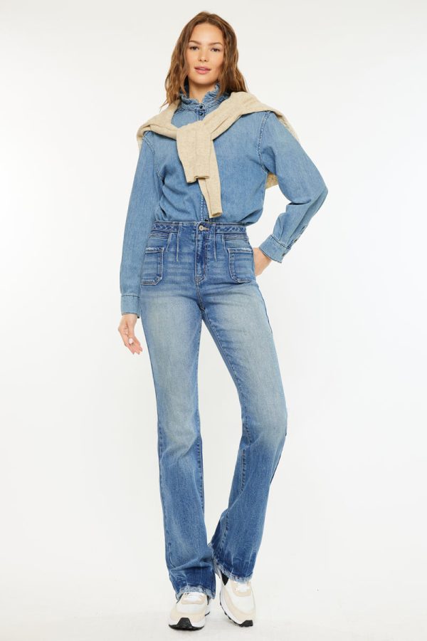 Denicee High Rise Bootcut Jeans Supply - Image 2
