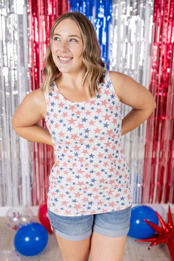 04.04 EN ROUTE Ava Tank - American Stars and Stripes Online Sale
