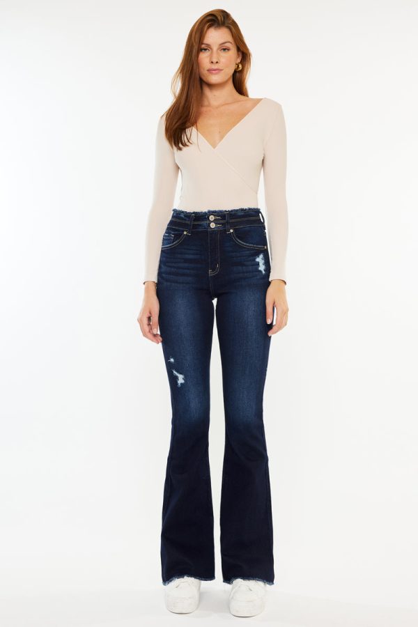 Morgan High Rise Flare Jeans Fashion - Image 4