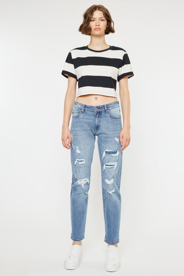 Devika Mid Rise Boyfriend Jeans Cheap - Image 3