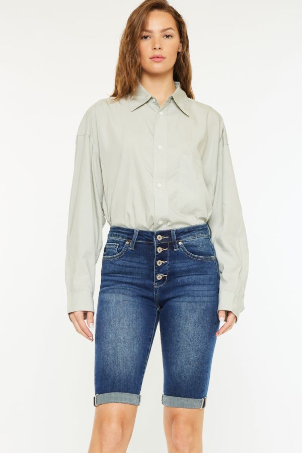 Jamie High Rise Bermuda Shorts Supply - Image 3