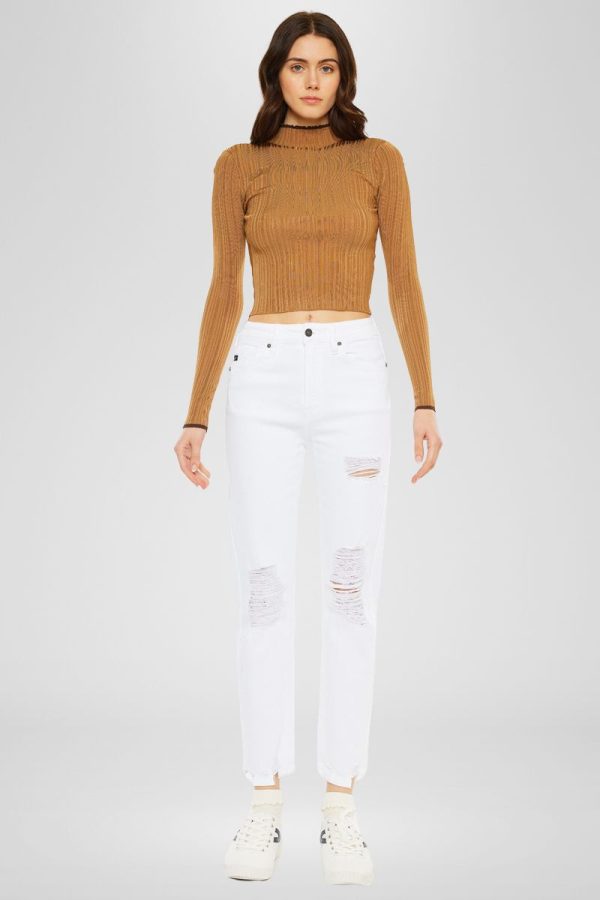 Haven Ultra High Rise Slim Straight Leg Jeans For Cheap - Image 5